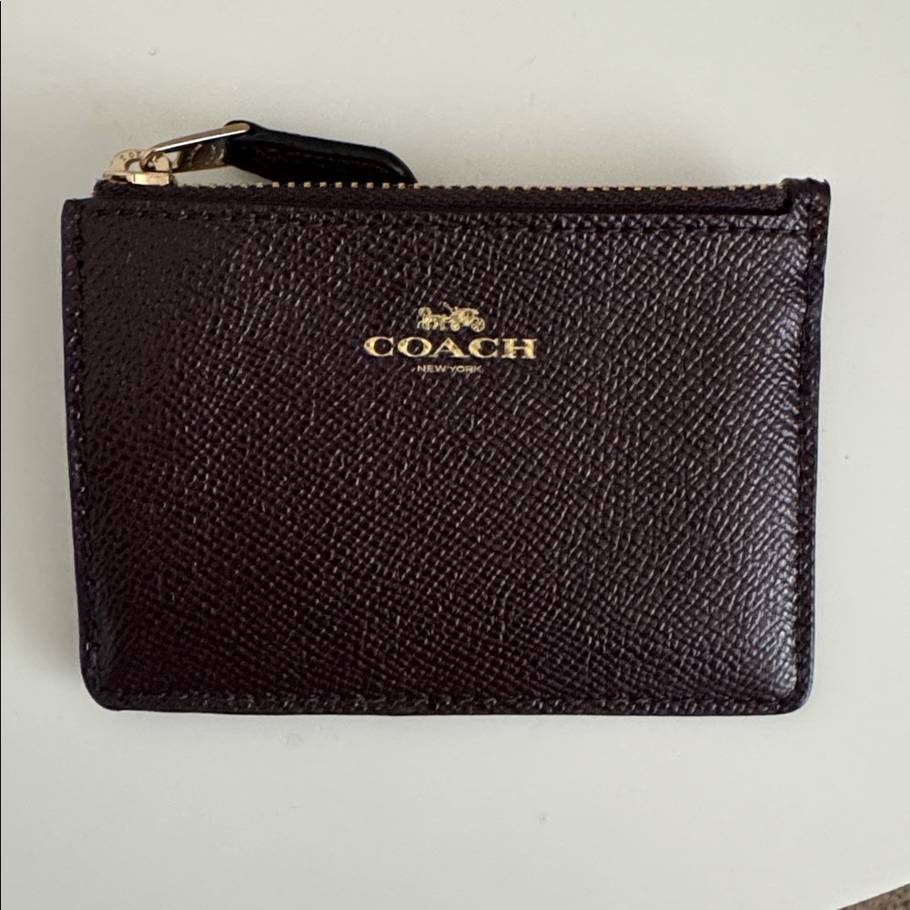 Coach Mini Skinny ID Leather Card Holder